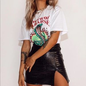 Princess Poly leather skirt with slip.